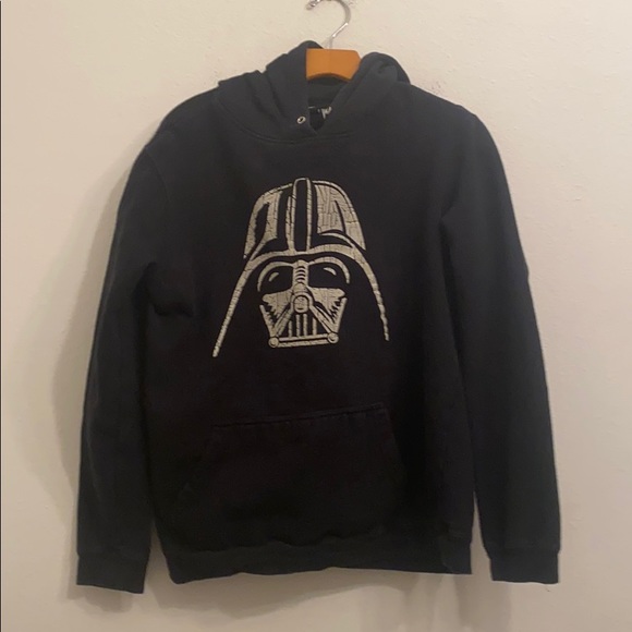MENS STAR WARS BLACK GRAPHIC HOODIE SIZE M